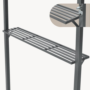 Grillpavillon Parga 250x241x151cm mørkegrå en.casa