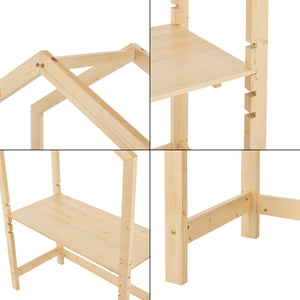 Børneskrivebord Suså 110x50x160cm fyrretræ [en.casa].