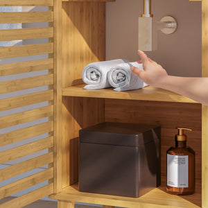 Vaskeskab Iveland 60x40x30cm bambus [en.casa]