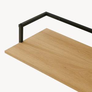 Vægknagerække Evje 80x30x20cm træfarver/sort [en.casa].