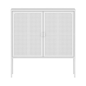 Sideboard Castelli 82,5 x 80 x 40 cm Hvid Stål [en.casa]