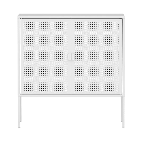 Sideboard Castelli 82,5 x 80 x 40 cm Hvid Stål [en.casa]