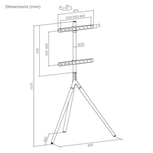 TV-beslag Valle max. 65 tommer [pro.tec].