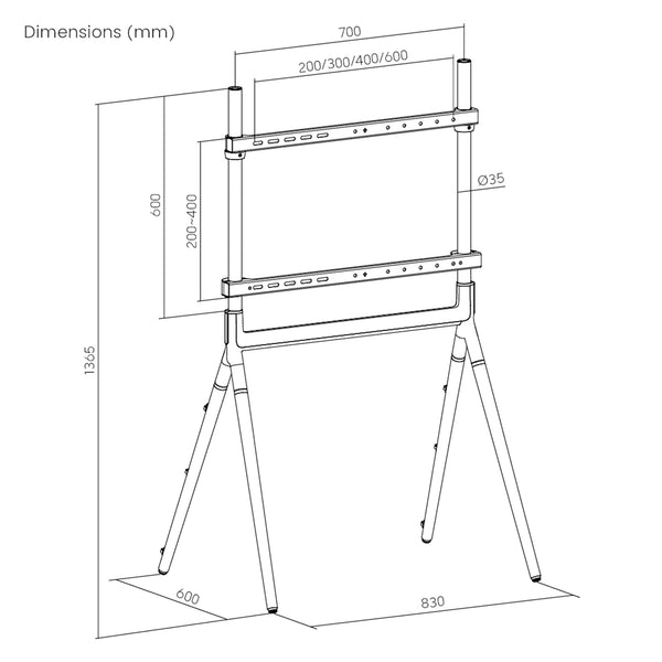 TV-beslag Vega max. 70 tommer [pro.tec]