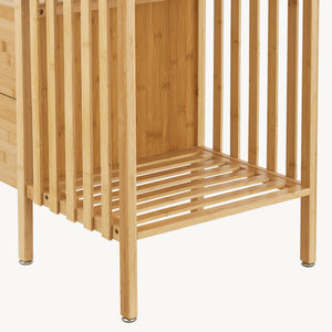 Garderobestativ Varanger 185x100x45 cm Bambus [en.casa]