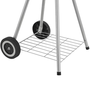 Apricena rund grill 80x49x47cm sort [casa.pro].