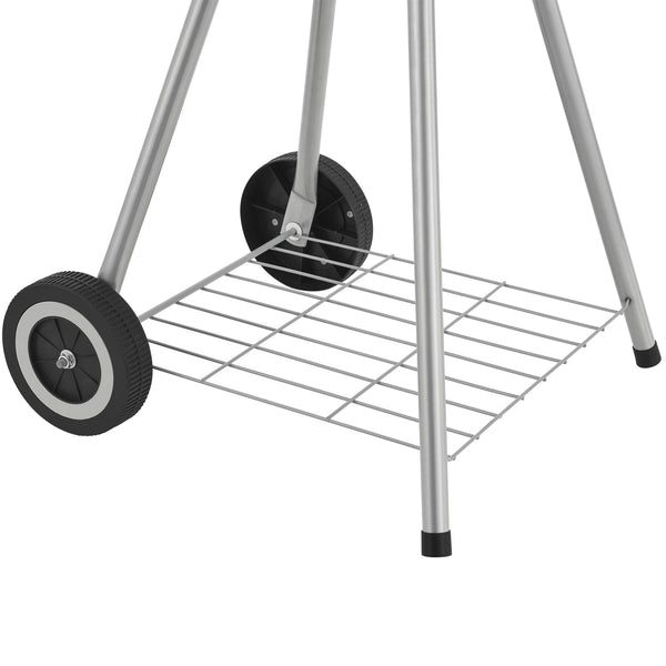 Apricena rund grill 80x49x47cm sort [casa.pro].