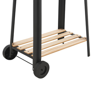 Ari grillvogn 78x86x30cm sort/bambus [casa.pro]