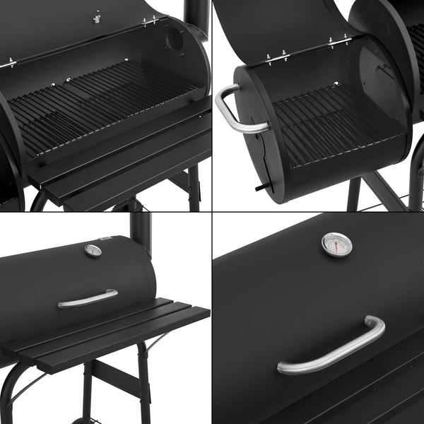 Ryge- og grillvogn Arielli 115x110x64cm sort [casa.pro].