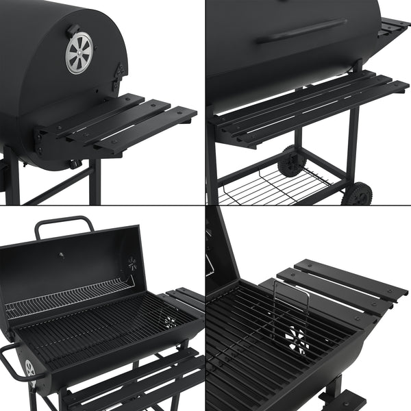 Armento grillvogn 95x108x61cm sort [casa.pro].