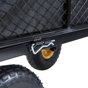 Bollerwagen Corropoli 112x51 cm maks. 550 kg Sort/Gul [pro.tec]