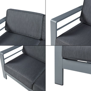 Udendørs bænk med bord Avise Aluminium [casa.pro]