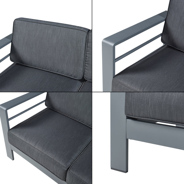 Udendørs bænk med bord Avise Aluminium [casa.pro]