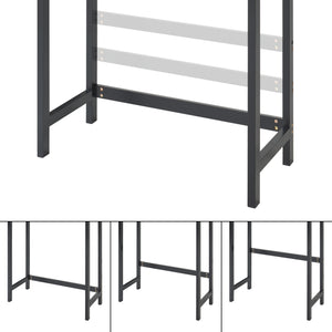 Toiletskab Tervola 172x63x27 cm sort/bambus [en.casa]