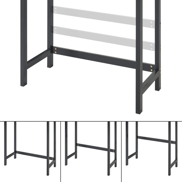 Toiletskab Tervola 172x63x27 cm sort/bambus [en.casa]