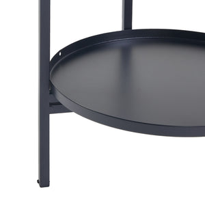 Planteholder Tuusula 3 stk. sæt Metal Sort [en.casa]