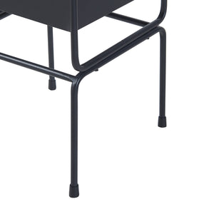 Planteholder Sveio 2 stk. sæt Metal Sort [en.casa]