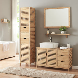 Boksereys 60x100x35 cm underskab i naturlig bambus [en.casa]