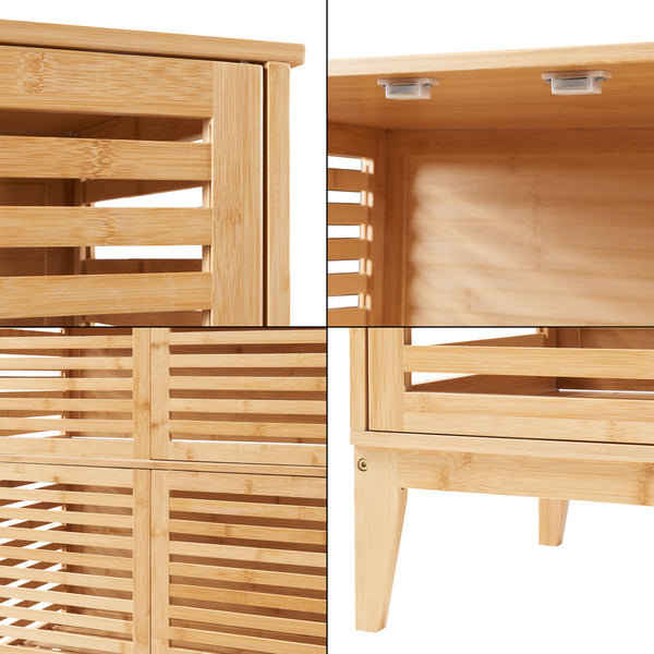 Badeværelsesskab Raurgela 180x80x40 cm bambus [en.casa]