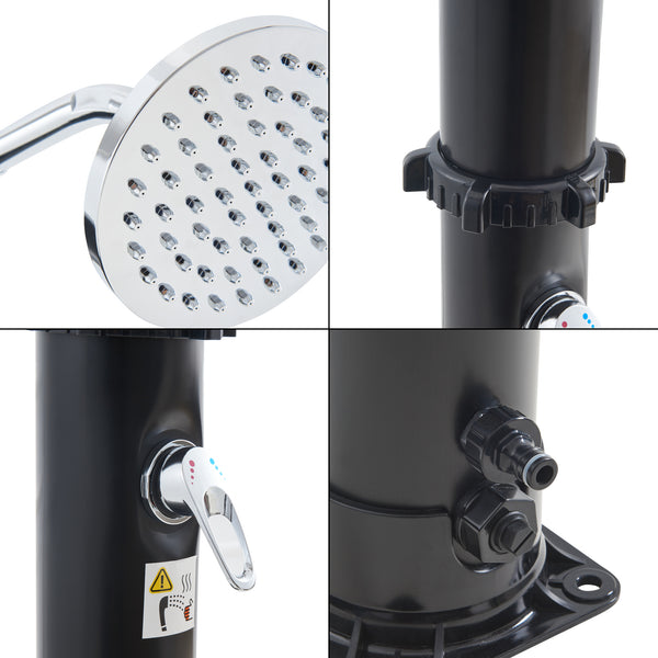Solcellebruser Frerievn med fodbruser 215 cm 18L [casa.pro]