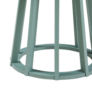 Lensuu sidebord 48xØ48 cm pastelgrøn/eg [en.casa]