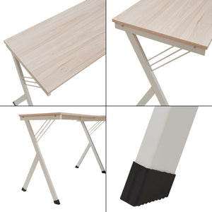 Skrivebord Tarielarg med L-formet pc-stativ 158x120x75 cm eg [en.casa]