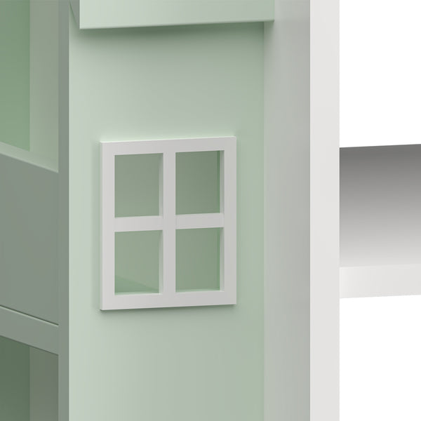Roterende børnehylde Vipsali 108x40x40 cm mintgrøn/hvid [en.casa]