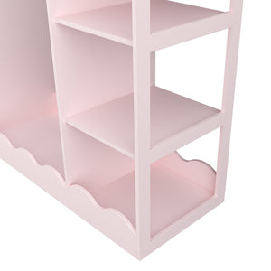 Børnegarderobe Vestnes med spejl 100x94x38 cm Cotton Candy [en.casa]