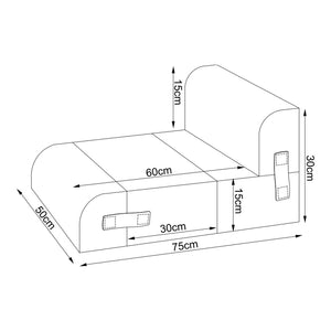 Kæledyrstrappe Joelerhatra 4-delt 45x50x45 cm Cord Blue [en.casa]