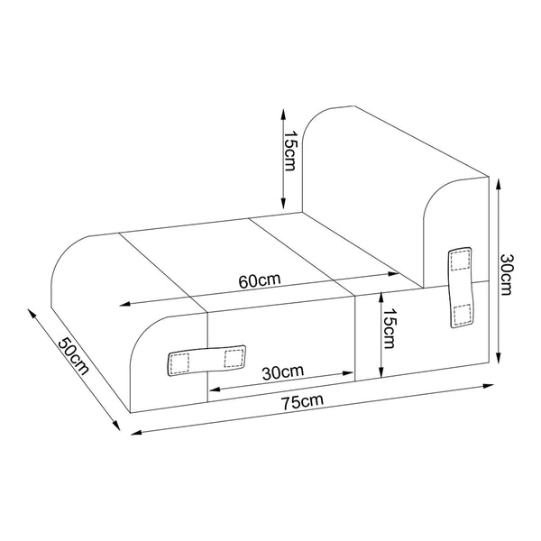 Kæledyrstrappe Joelerhatra 4-delt 45x50x45 cm Cord Blue [en.casa]