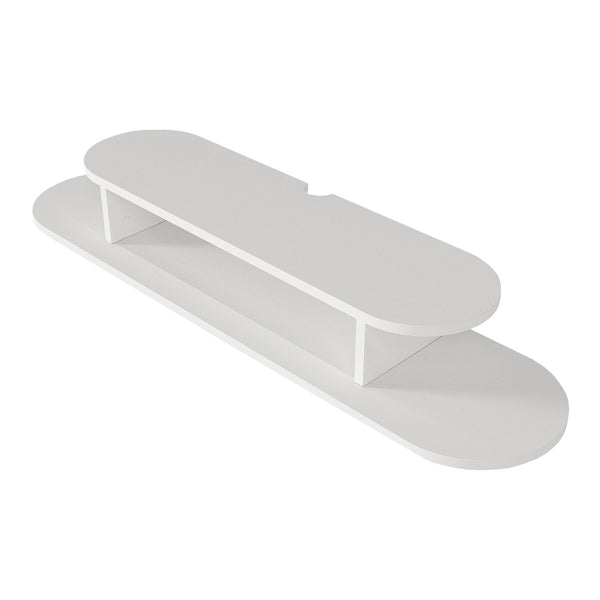 Hængende tv-hylde Targema 120x30x16 cm Hvid [en.casa]