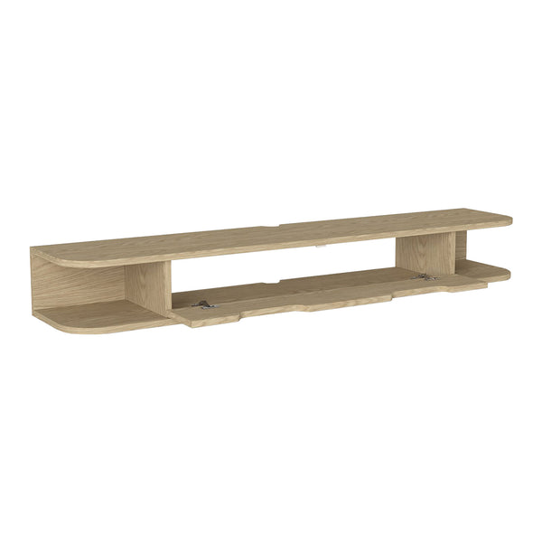 Hængende TV-lavtavle Karjali 150x30x19 cm egetræslook [en.casa]