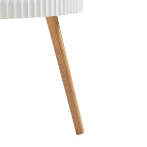 Sofabord Bongard Ø60x45 cm hvid [en.casa]