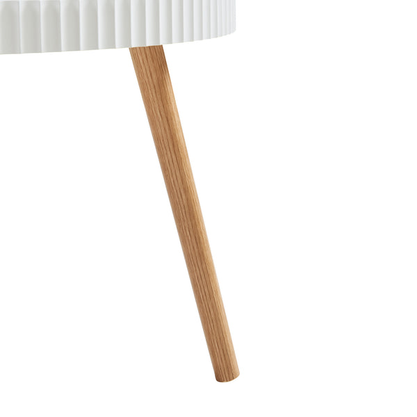 Sofabord Bongard Ø60x45 cm hvid [en.casa]