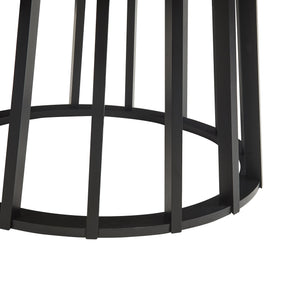 Buzzard sofabord Ø90x45 cm sort/beton-look [en.casa]