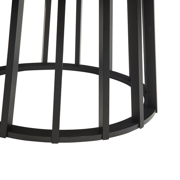 Buzzard sofabord Ø90x45 cm sort/beton-look [en.casa]