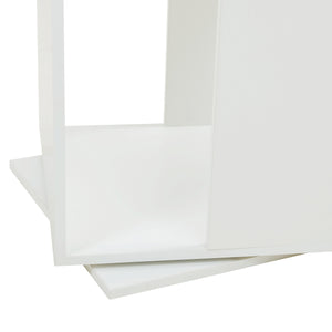 Drejelig bogreol Fjelmarirg 109x34x34 cm Hvid [en.casa]