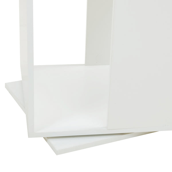 Drejelig bogreol Fjelmarirg 109x34x34 cm Hvid [en.casa]
