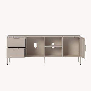 TV-skab Kliri Stål 150x35x58 cm Kamel farve [en.casa]
