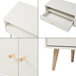 TV-møbel Hallevil 150x39x45 cm hvid [en.casa]