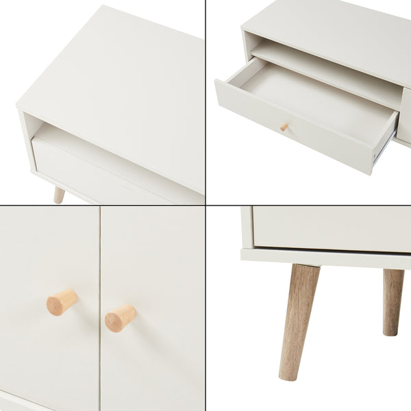 TV-møbel Hallevil 150x39x45 cm hvid [en.casa]