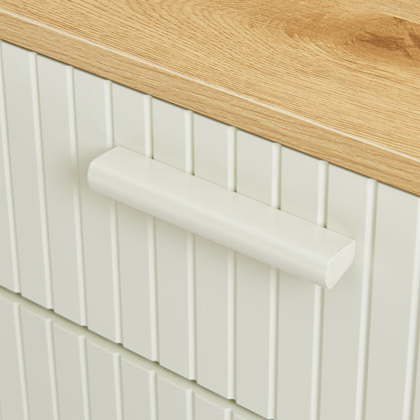 Badeværelsesskab Ferrersp 80x40x35 cm egetræslook/sandfarver [en.casa]