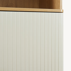 Højskab Ferrersp 160x42x35 cm egetræslook/sandfarver [en.casa]