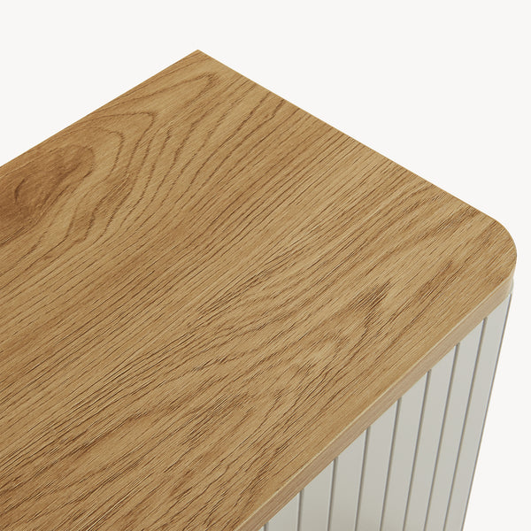 Armario Baño de Pared Ferrersp con puerta MDF 50x45x24cm - Roble/Arena [en.casa]