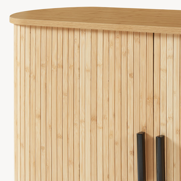 Skab Tvedestrand 100x40x80 cm Natur/Svart [en.casa]