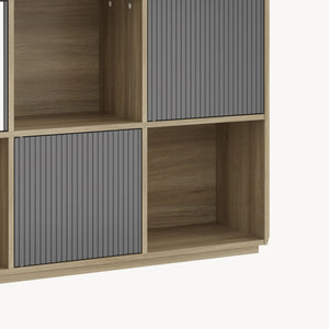 Sideboard Trömi 75x120x30 cm Eg-look/Grå [en.casa]