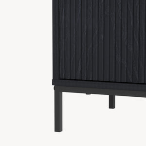 Kommode Nykapin 80x80x40 cm Sort [en.casa]