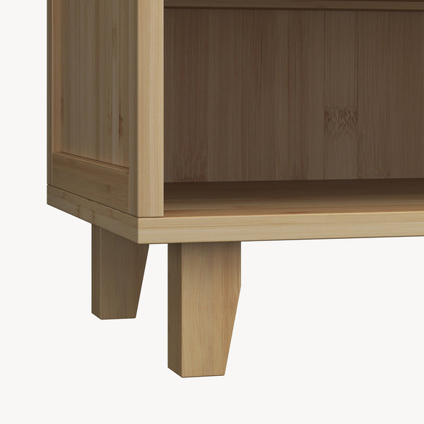 Skoskab Sirgerg 91x72x35 cm naturlig bambus [en.casa]