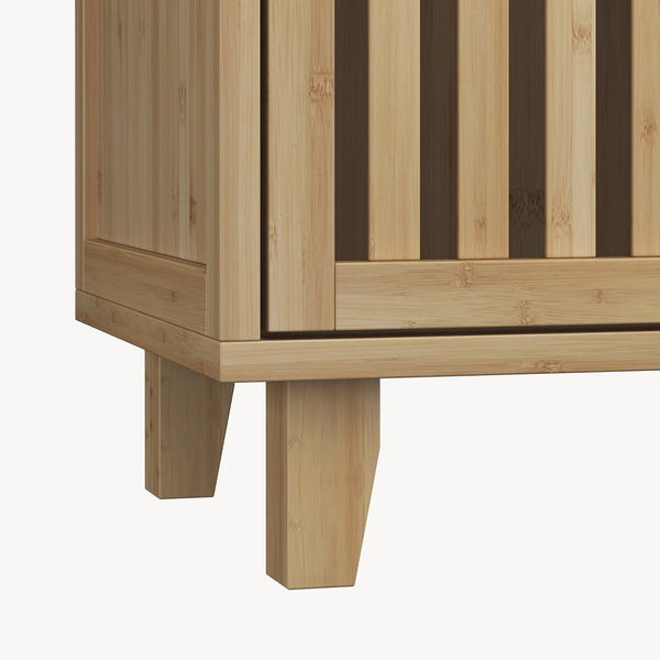 Sirgerg sideskab 77x72x33 cm naturlig bambus [en.casa]