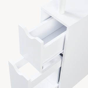 Nichehylde med udtræk Fadeskimma 113x19x45 cm Hvid [en.casa]